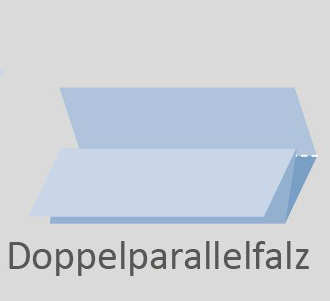 Skizze der Falzart Doppelparallelfalz