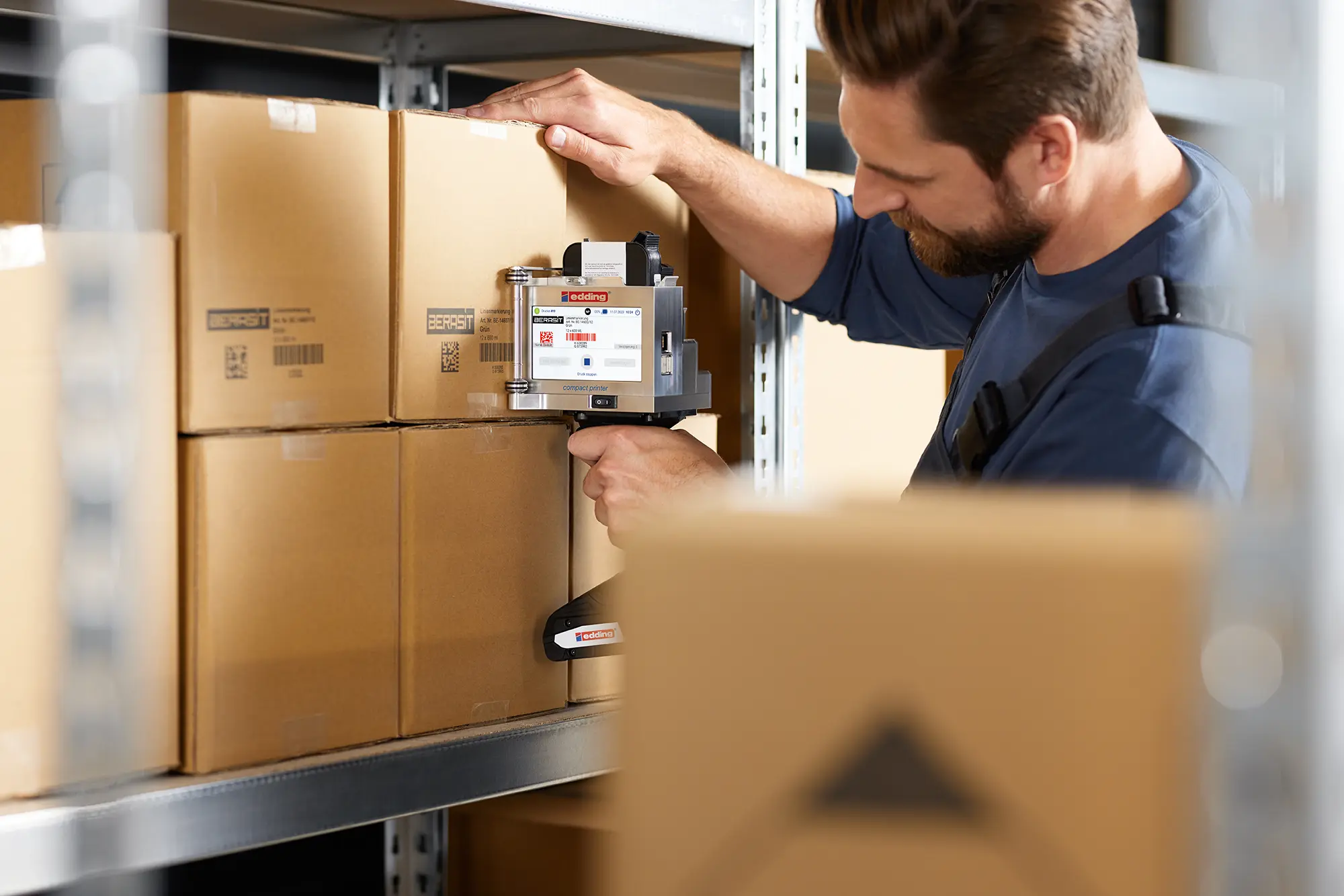 edding portable 50 Kartons beschriften